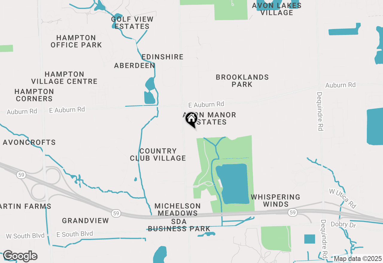 Map of 1070 Avon Manor Road, Rochester Hills, MI 48307