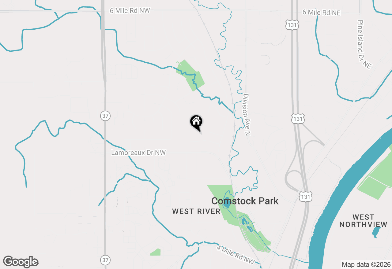 Map of 282 Brandywyne Drive Nw, Comstock Park, MI 49321