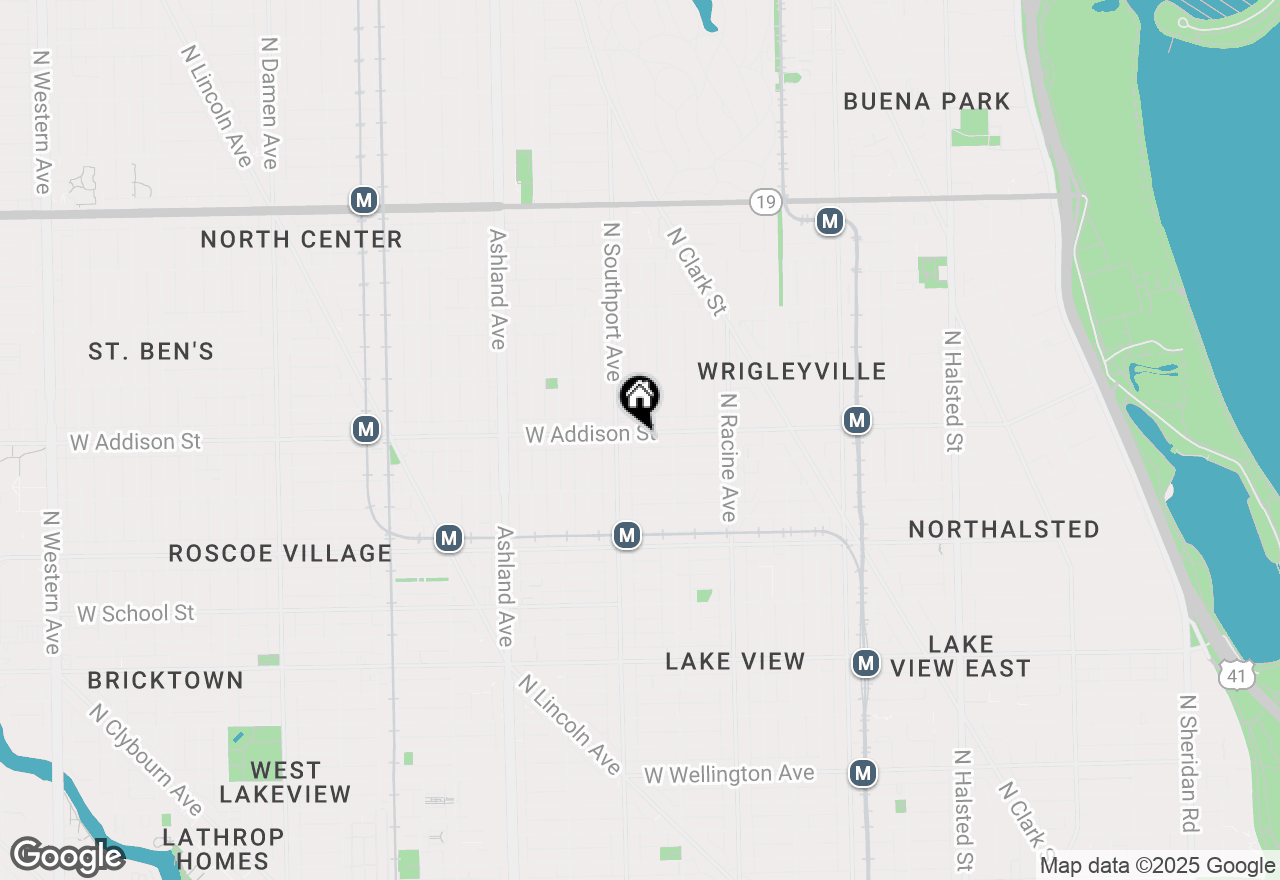 Map of 1333 W Addison Street #GDNN, Chicago, IL 60613