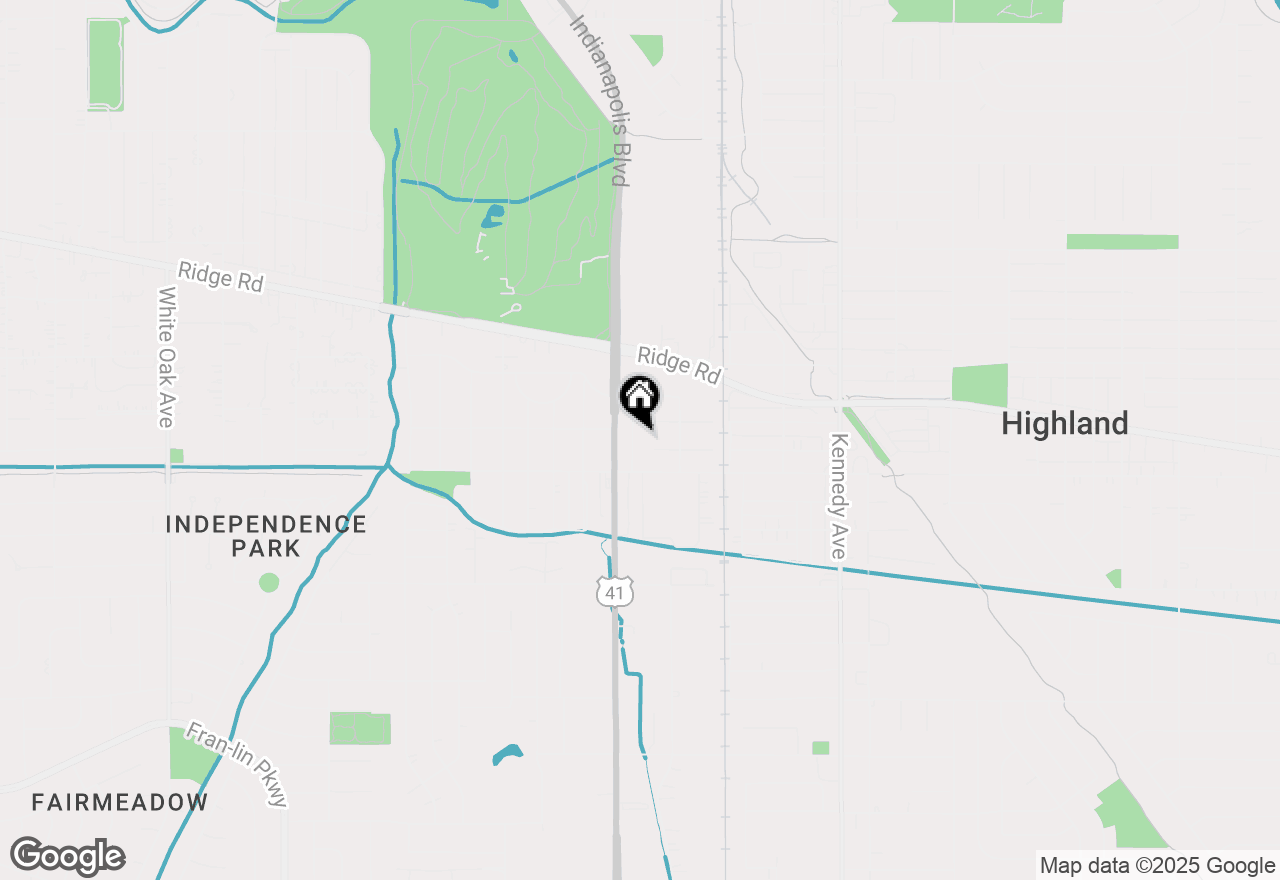 Map of 8821 Schneider Avenue, Highland, IN 46322