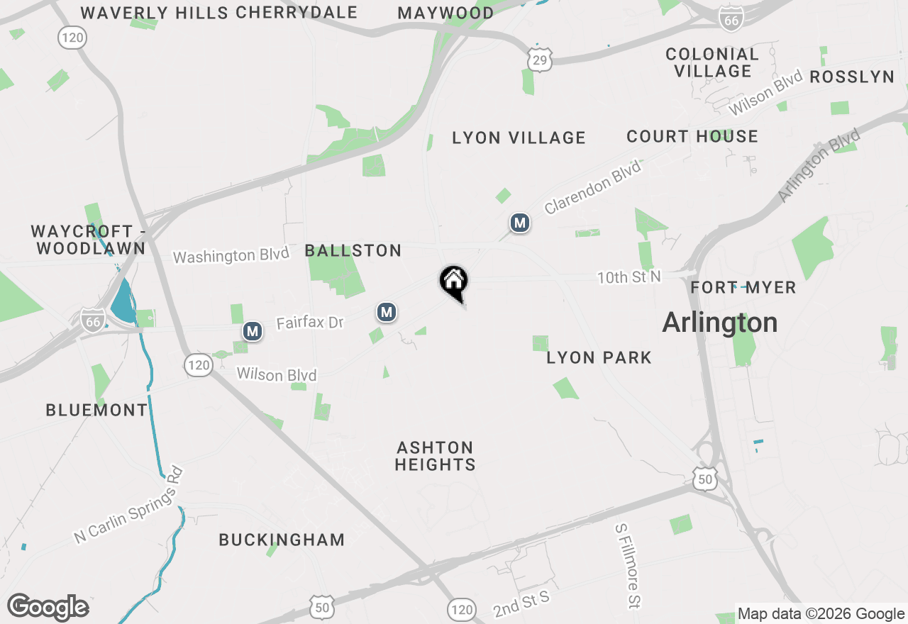 Map of 870 N Jackson Street, Arlington, VA 22201