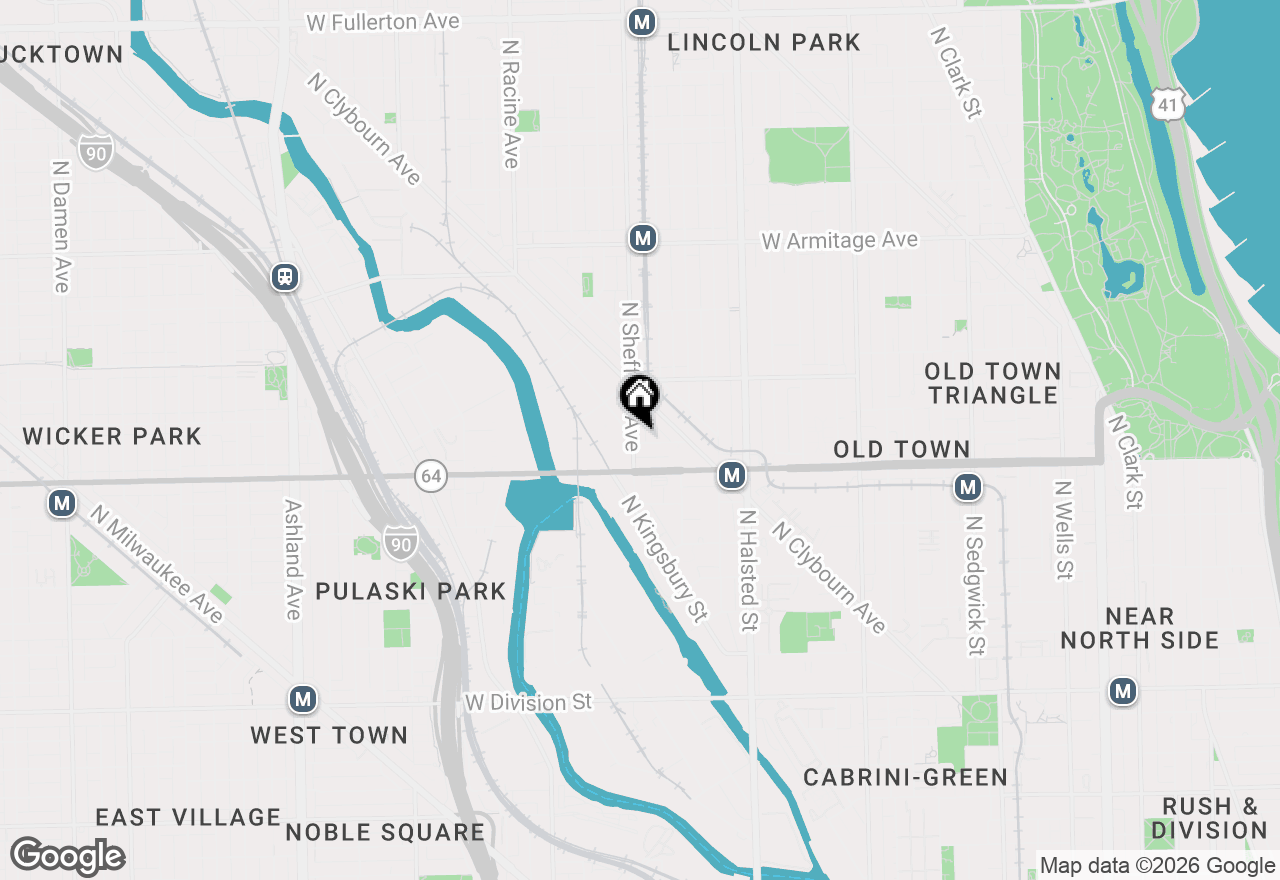 Map of 1701 N Sheffield Avenue #201, Chicago, IL 60614
