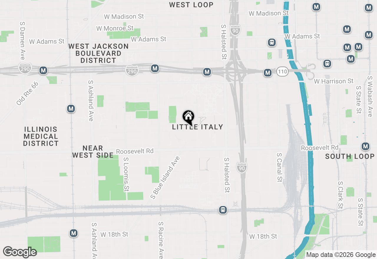 Map of 1033 W Taylor Street #3E, Chicago, IL 60607