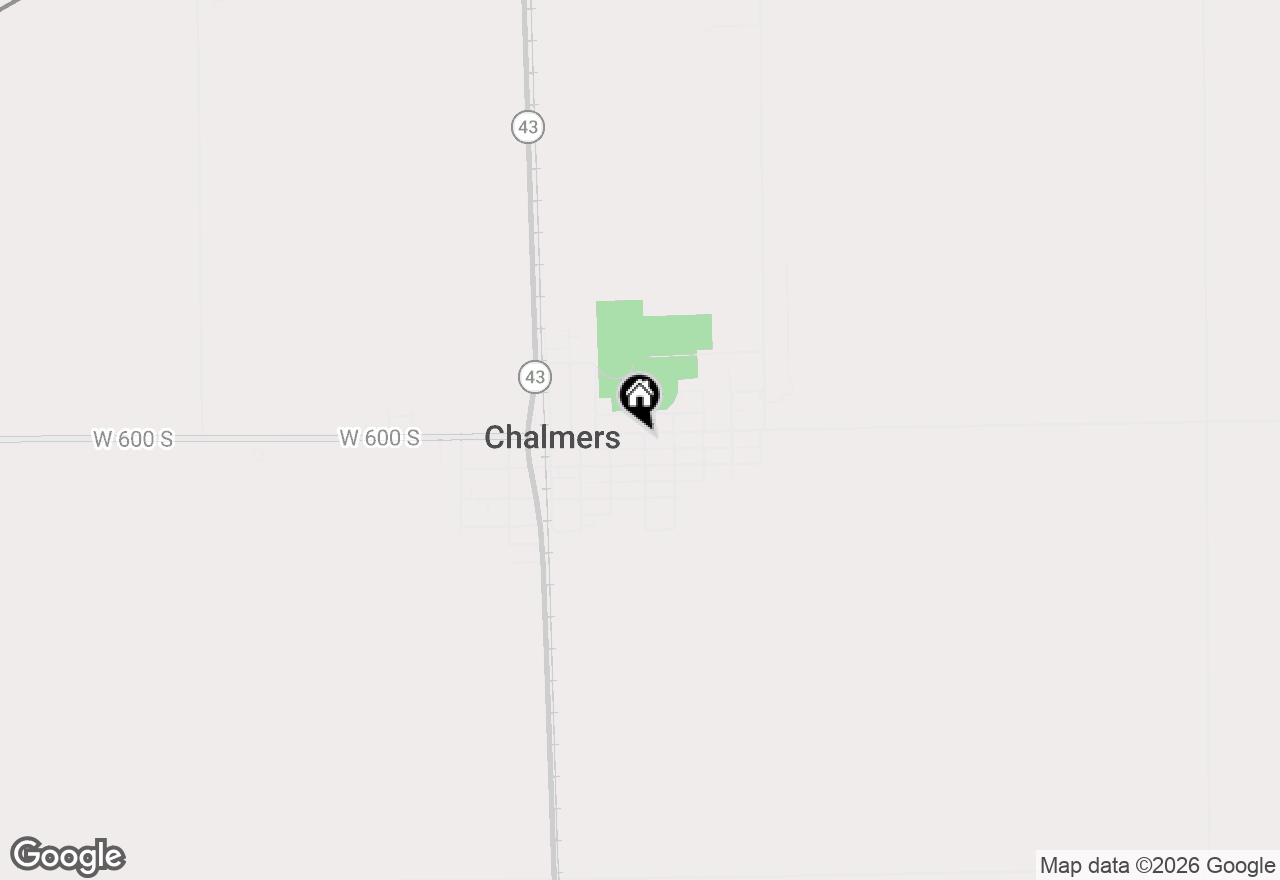 Map of 309 E Walnut Street, Chalmers, IN 47929