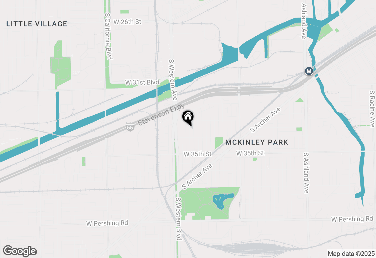 Map of 3328 S Oakley Avenue, Chicago, IL 60608