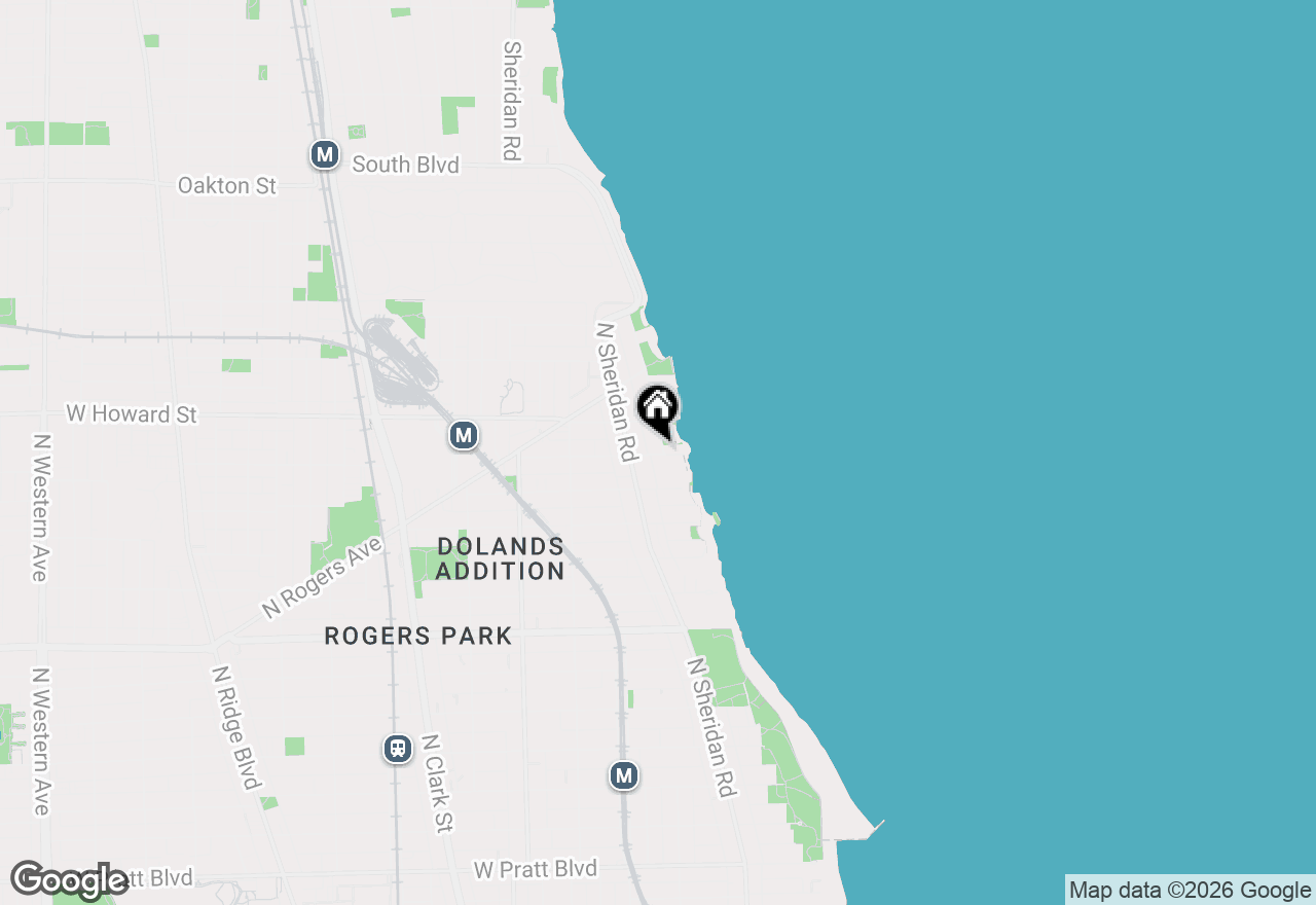 Map of 1334 W Birchwood Avenue #2, Chicago, IL 60626