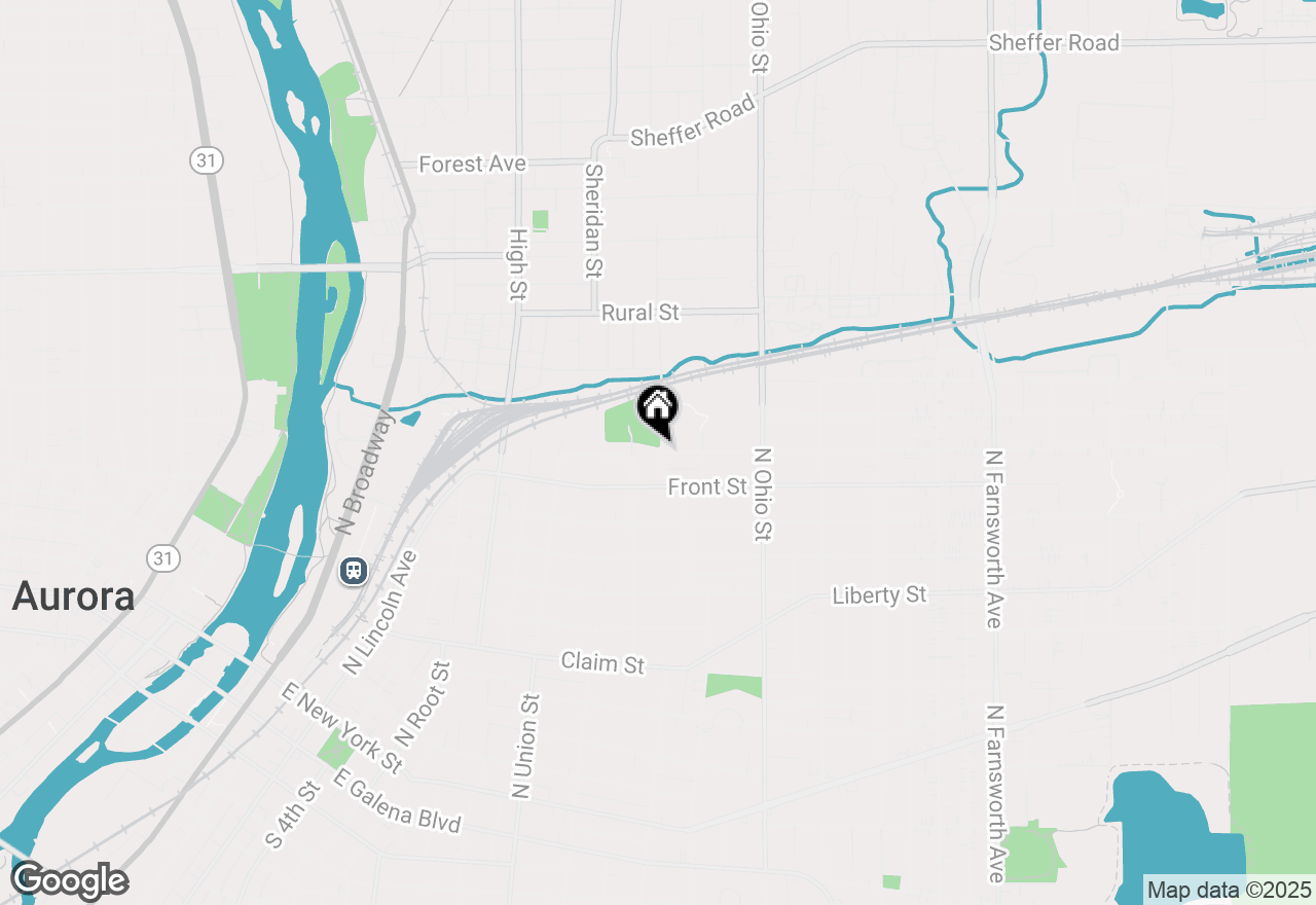 Map of 478 Wood Street, Aurora, IL 60505