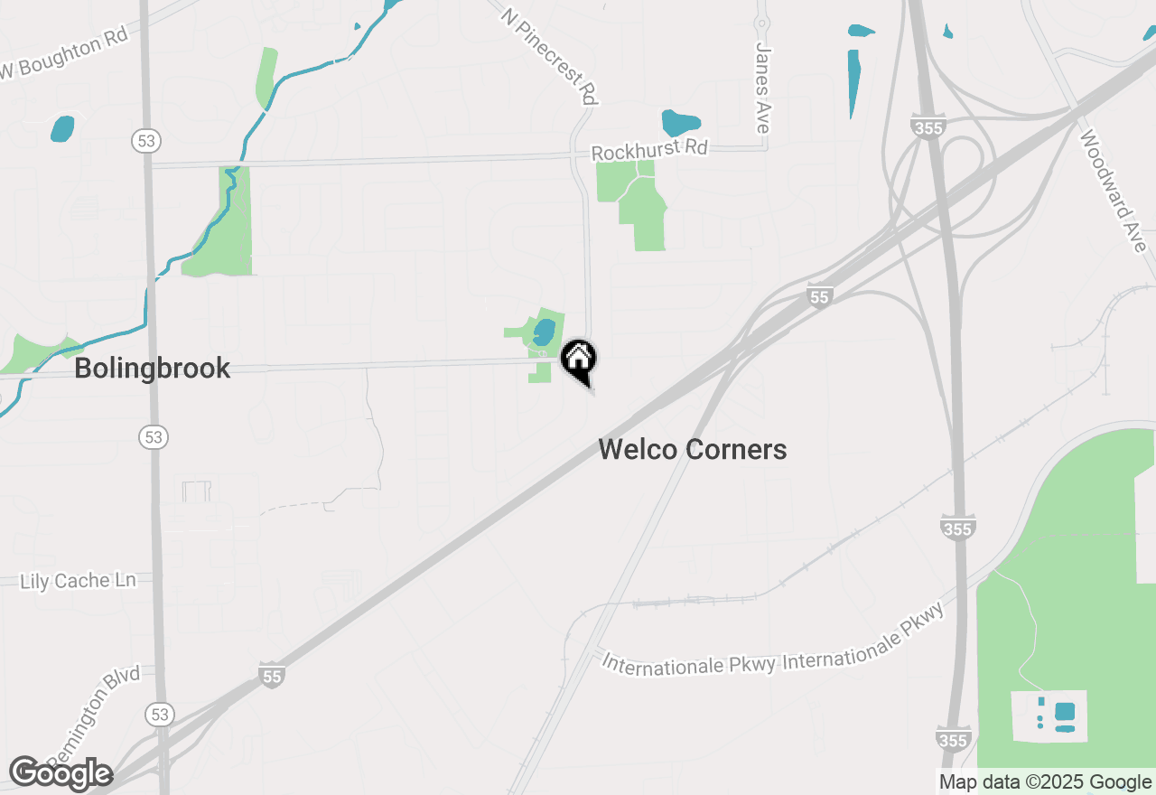 Map of 125 S Pinecrest Road, Bolingbrook, IL 60440