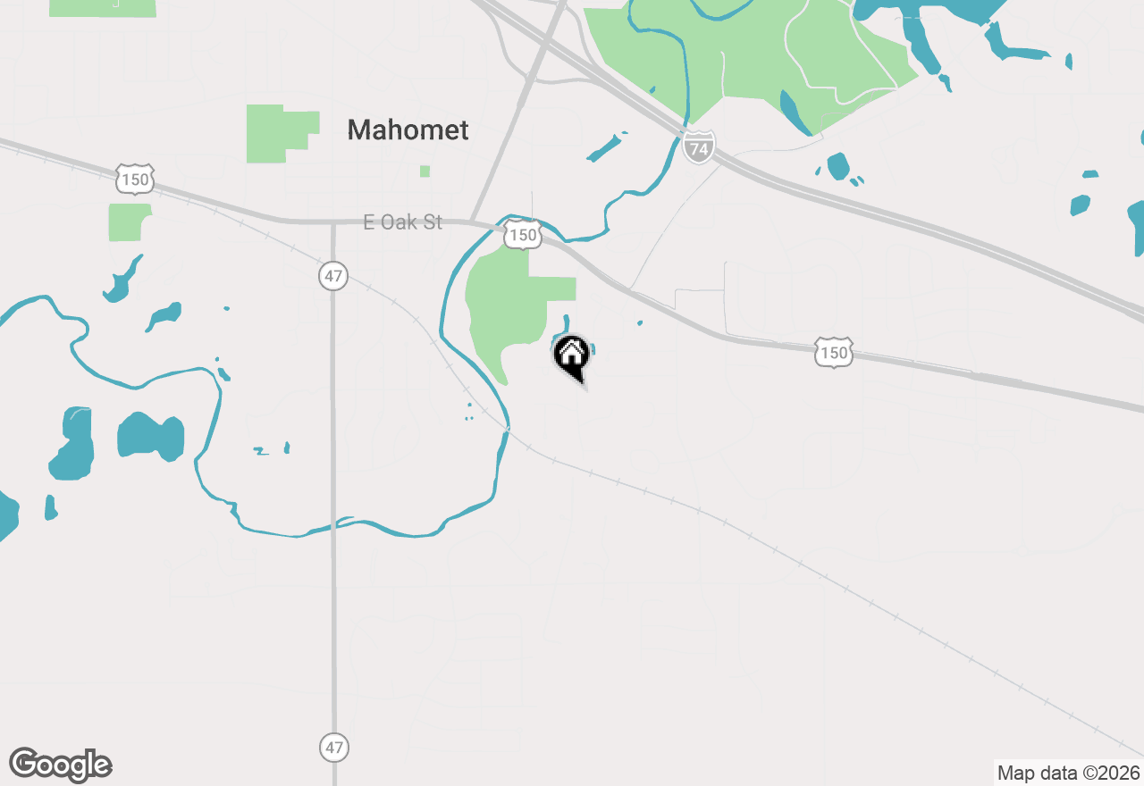 Map of 1101 Mcdougal Road, Mahomet, IL 61853