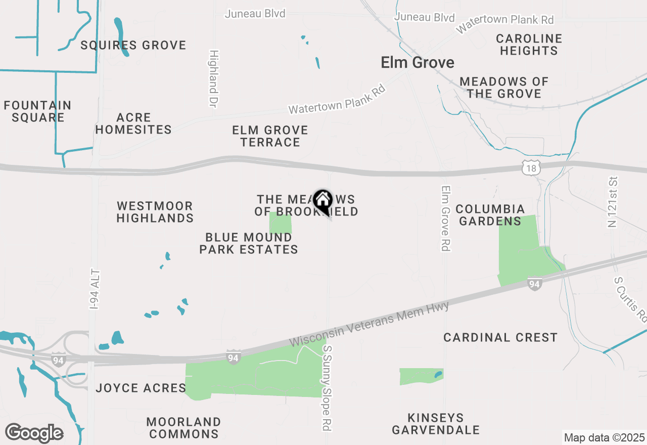 Map of 250 Sheffield Dr, Brookfield, WI 53005