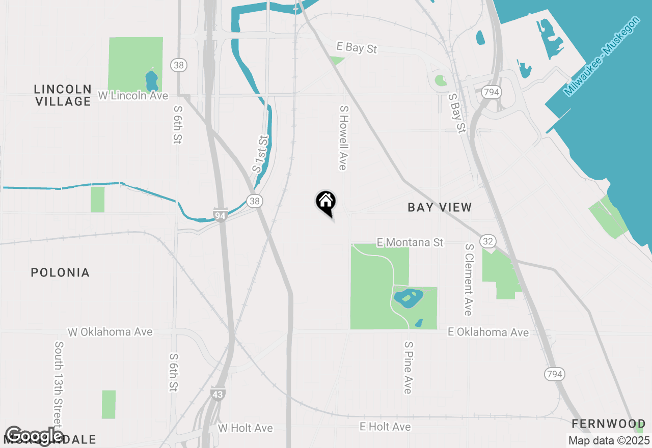 Map of 311 E Rosedale Ave, Milwaukee, WI 53207