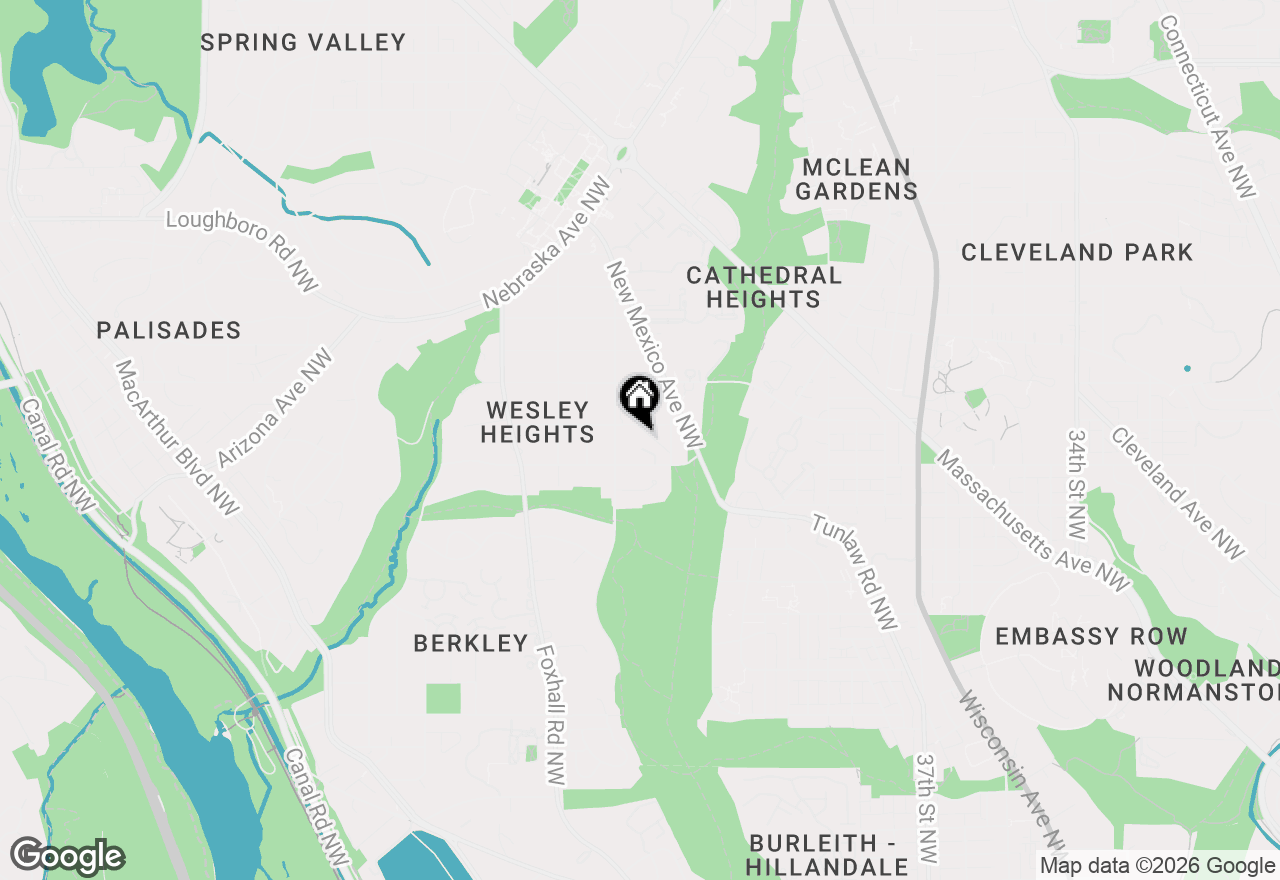 Map of 2934 Glover Drive Nw, Washington, DC 20016