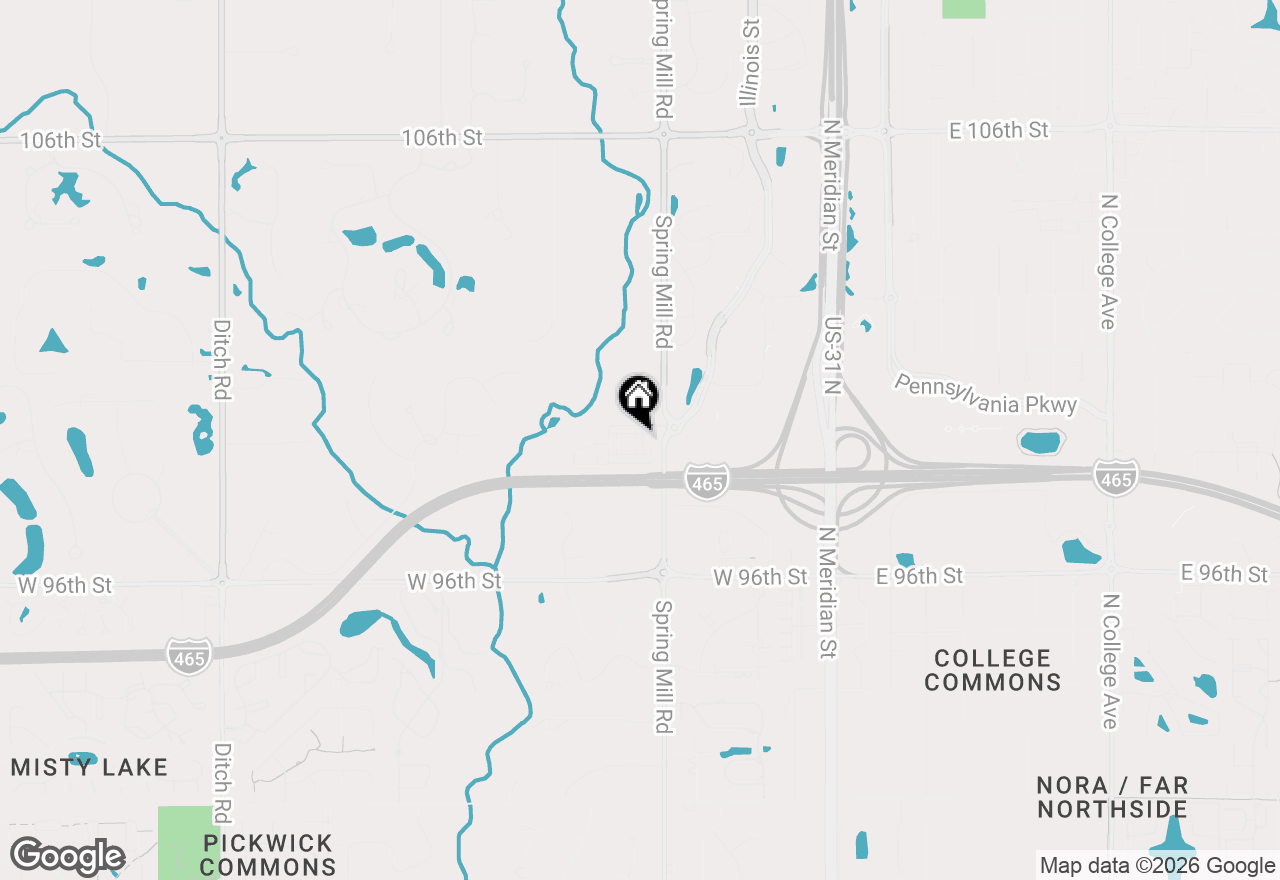 Map of 9892 Baneberry Lane, Carmel, IN 46290