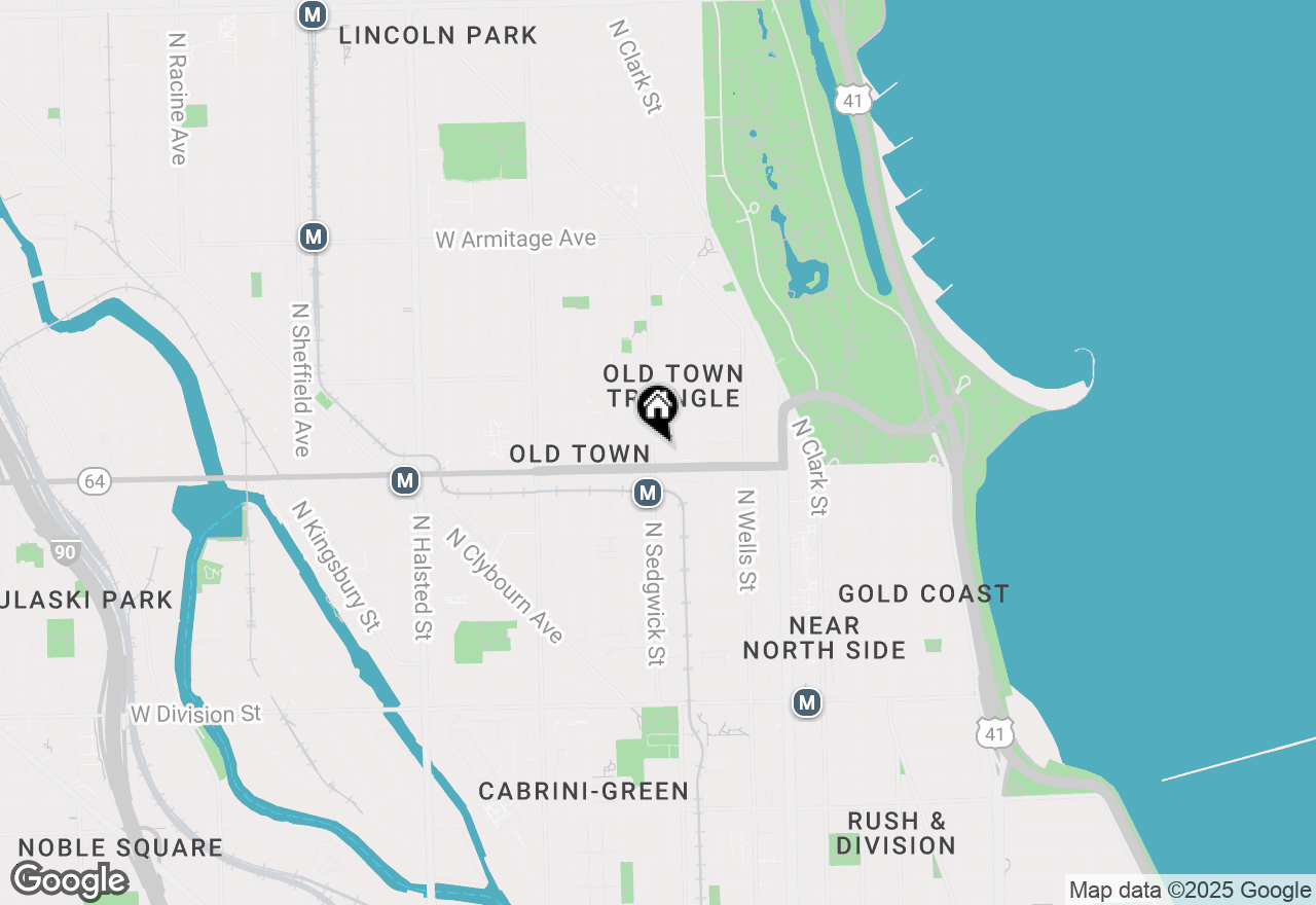 Map of 1617 N Sedgwick Street, Chicago, IL 60614