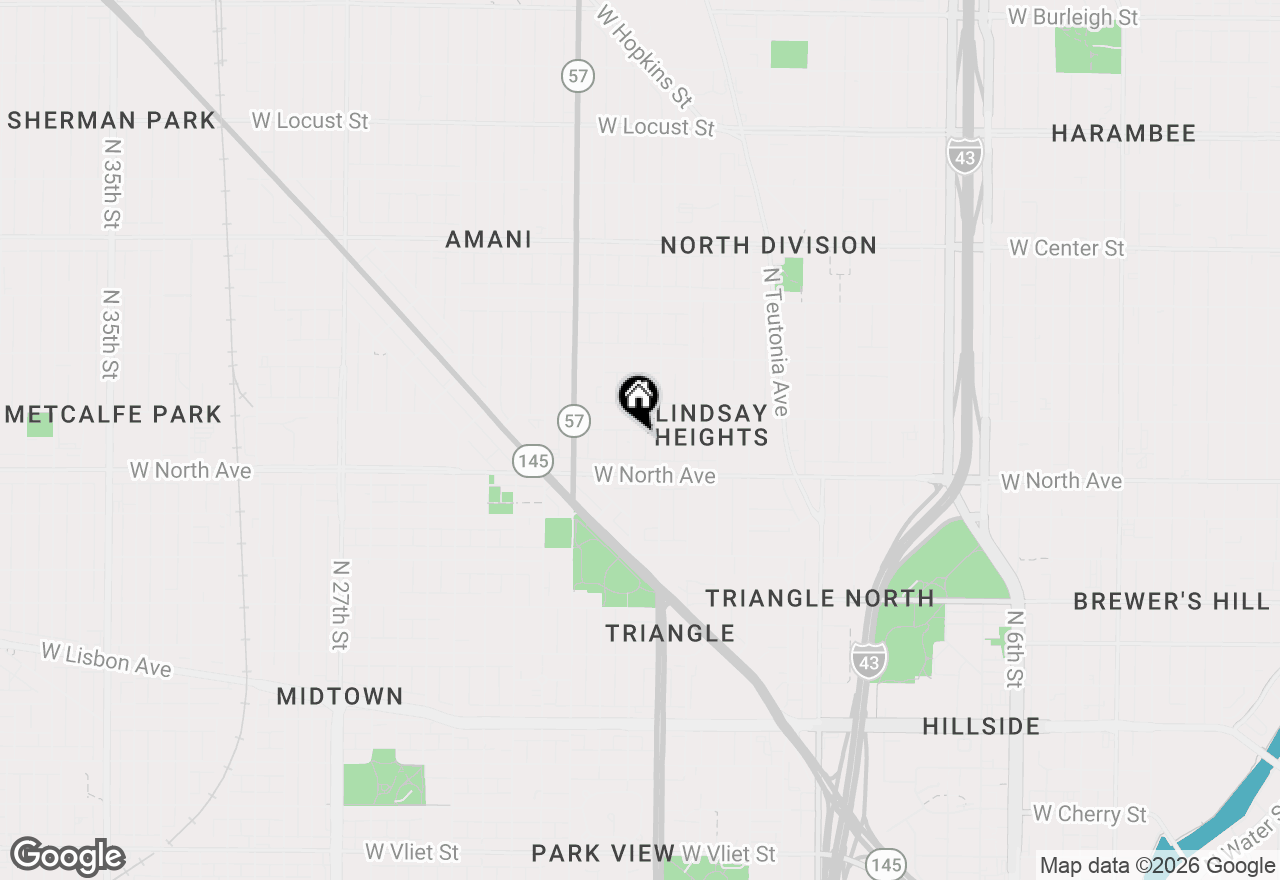 Map of 2346 N 18th St, Milwaukee, WI 53206