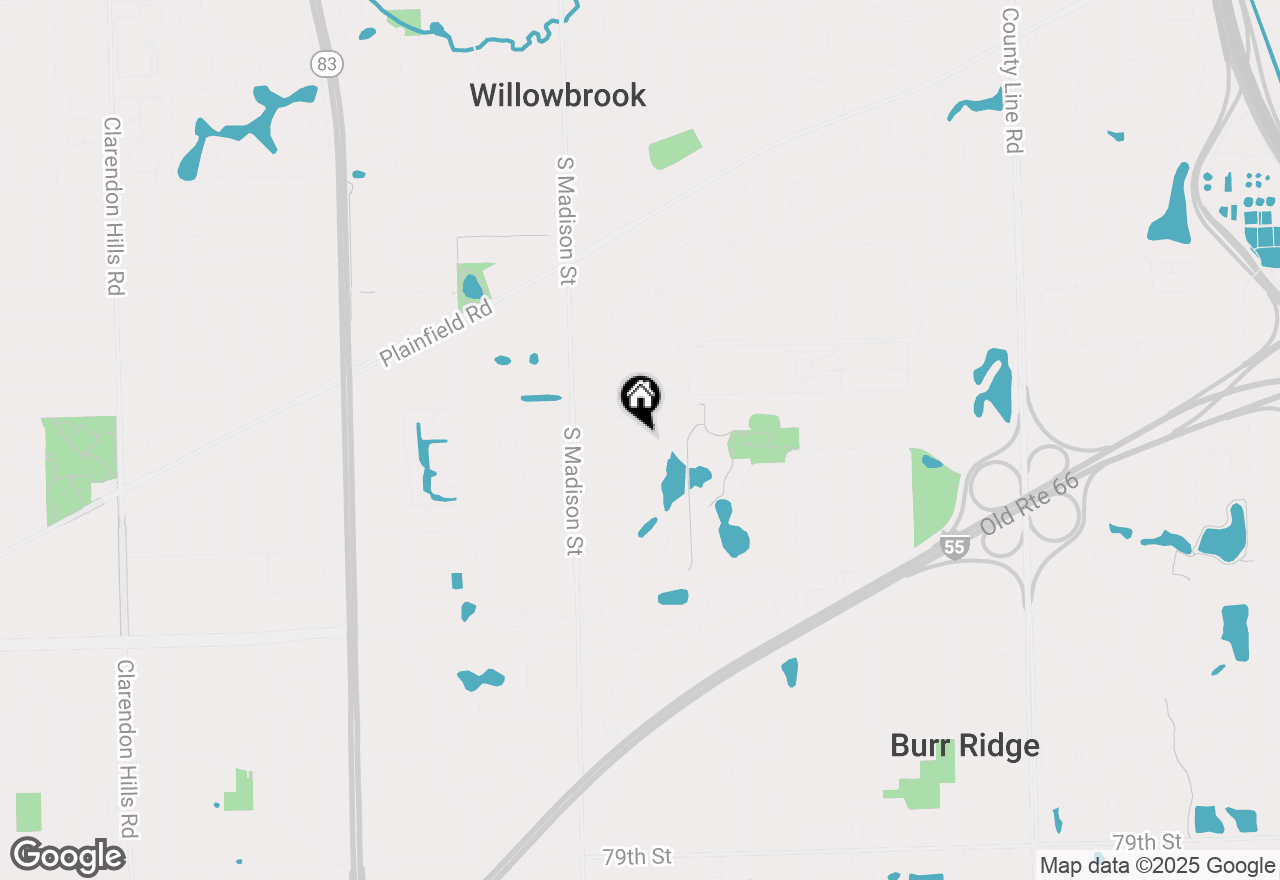Map of 8S057 S Vine Street, Burr Ridge, IL 60527