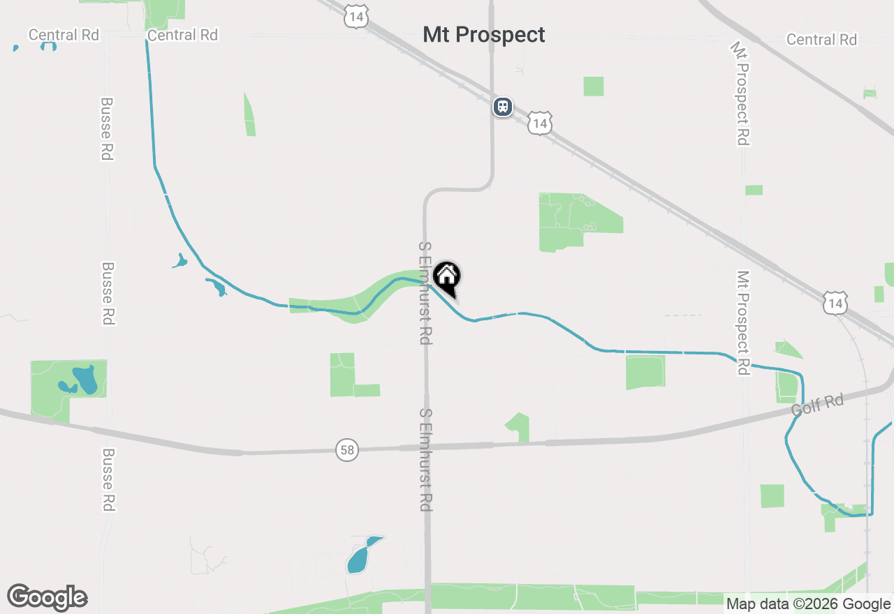 Map of 206 W Hiawatha Trail, Mount Prospect, IL 60056