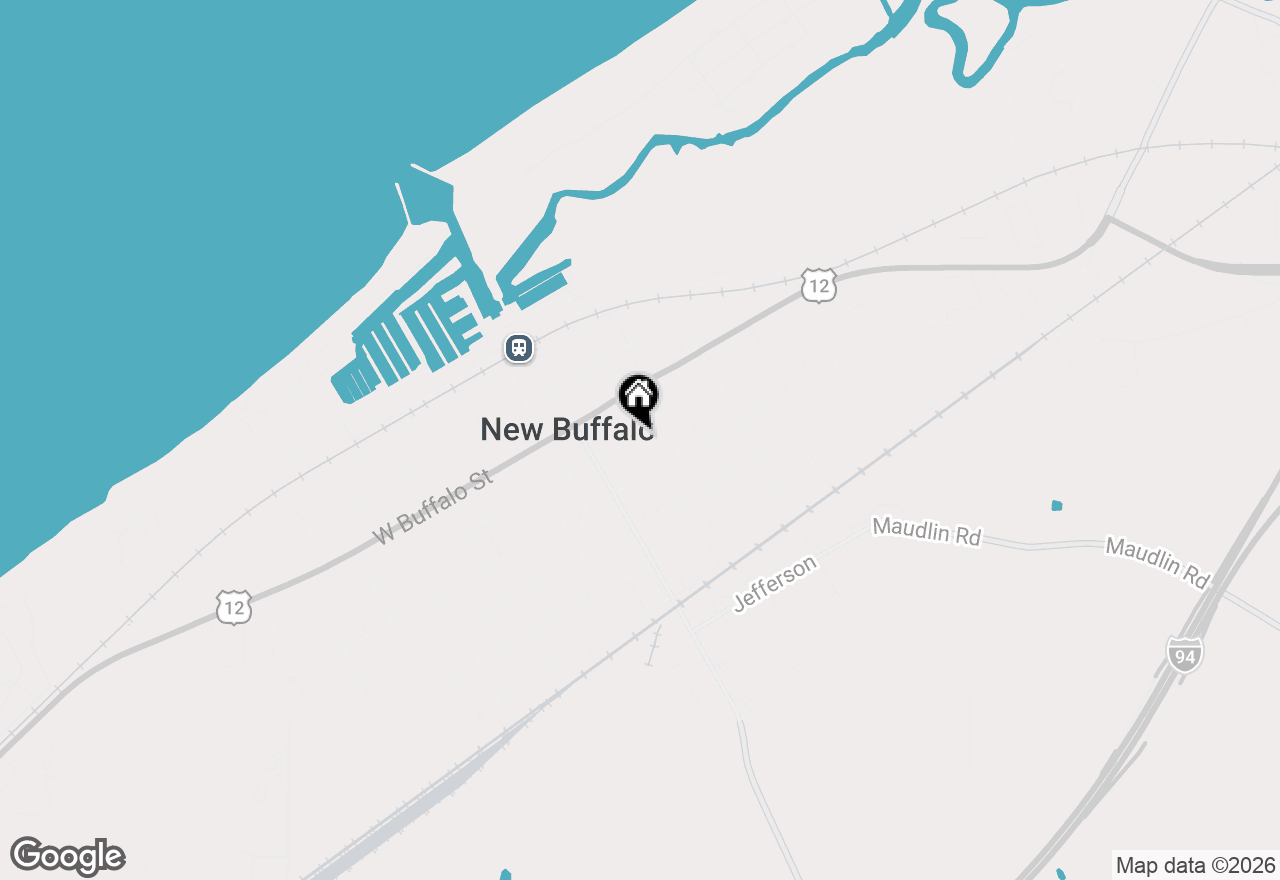Map of 121 E Michigan Street, New Buffalo, MI 49117