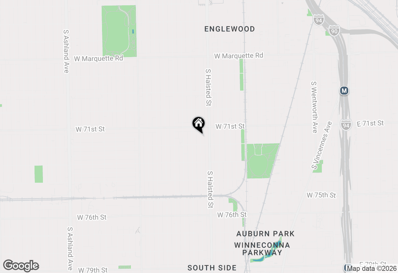 Map of 7130 S Green Street, Chicago, IL 60621