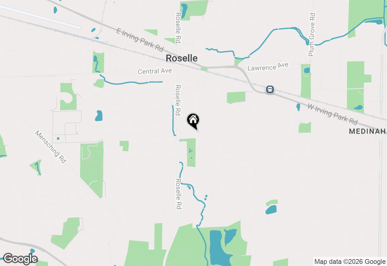 Map of 340 S Prospect Street, Roselle, IL 60172