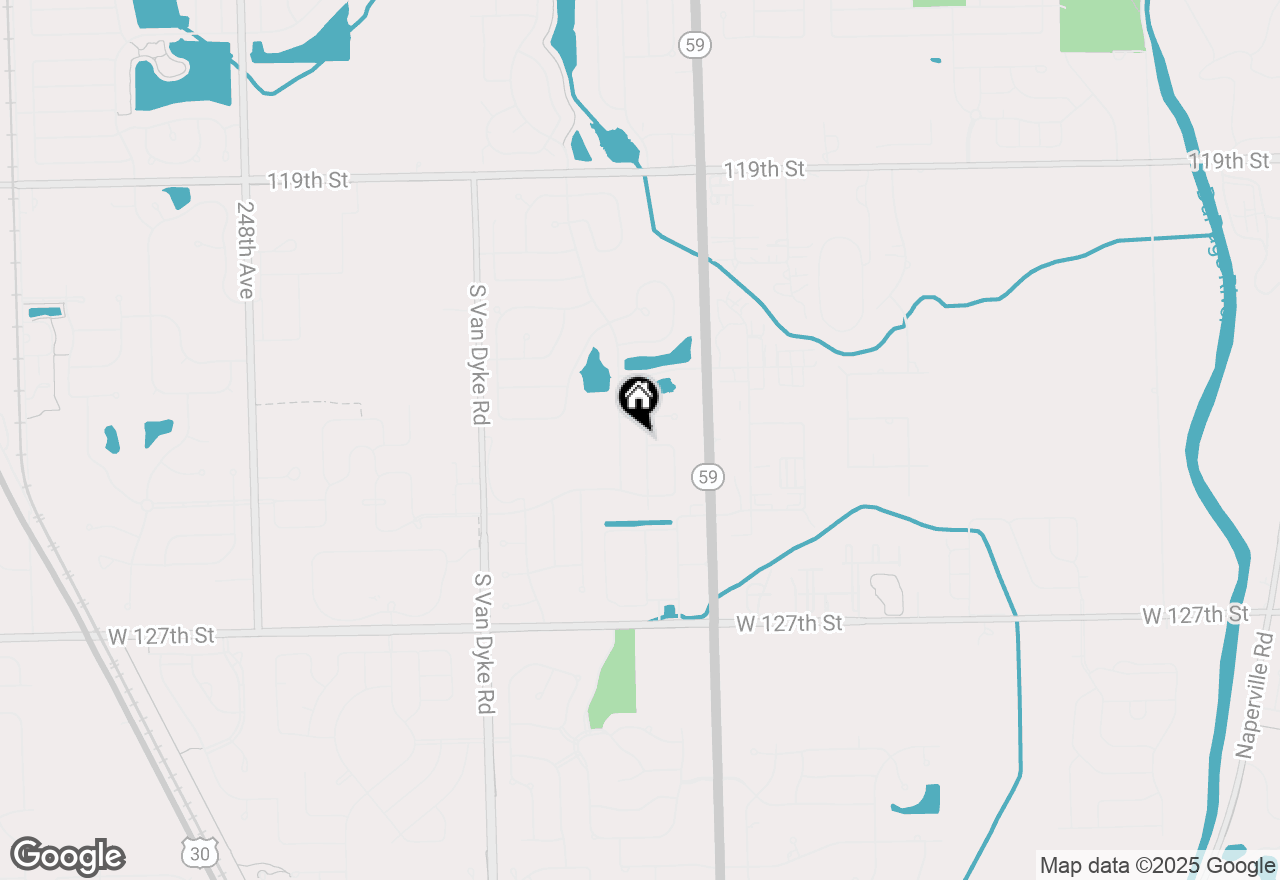 Map of 12350 S Bobwhite Lane, Plainfield, IL 60585