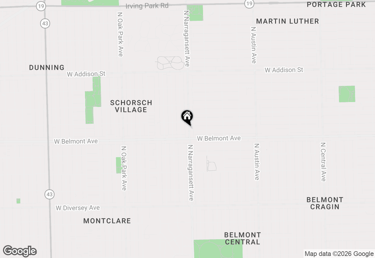 Map of 3232 N Narragansett Avenue, Chicago, IL 60634