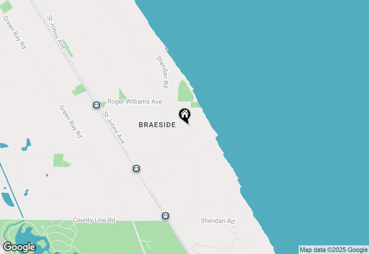 Map of 100 Lakewood Place, Highland Park, IL 60035