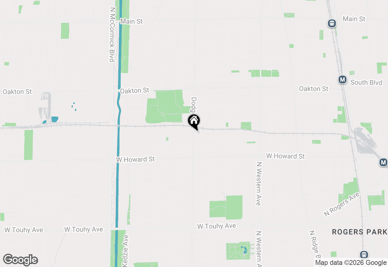 Map of 215 Dodge Avenue #F, Evanston, IL 60202