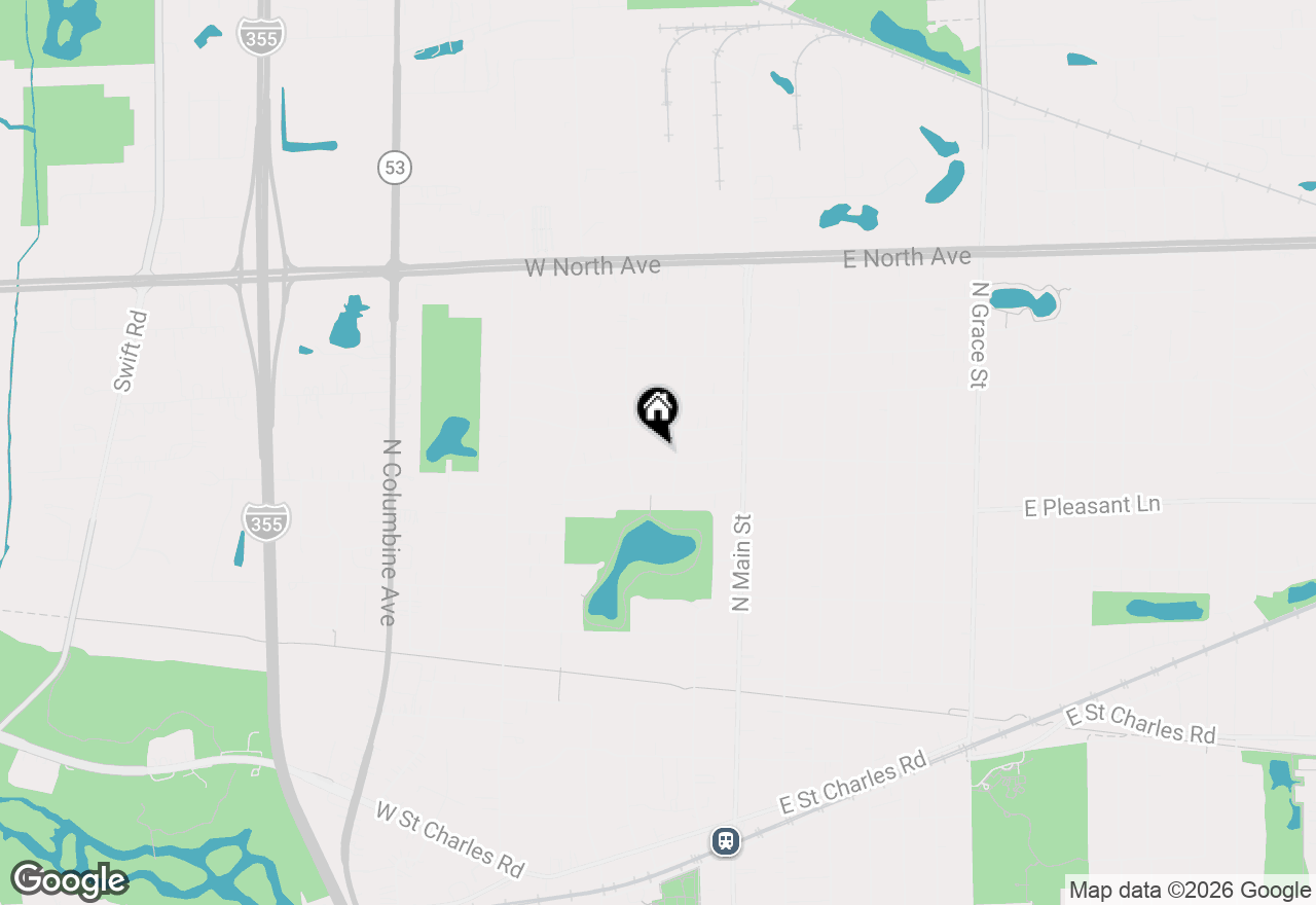 Map of 114 W Berkshire Avenue, Lombard, IL 60148