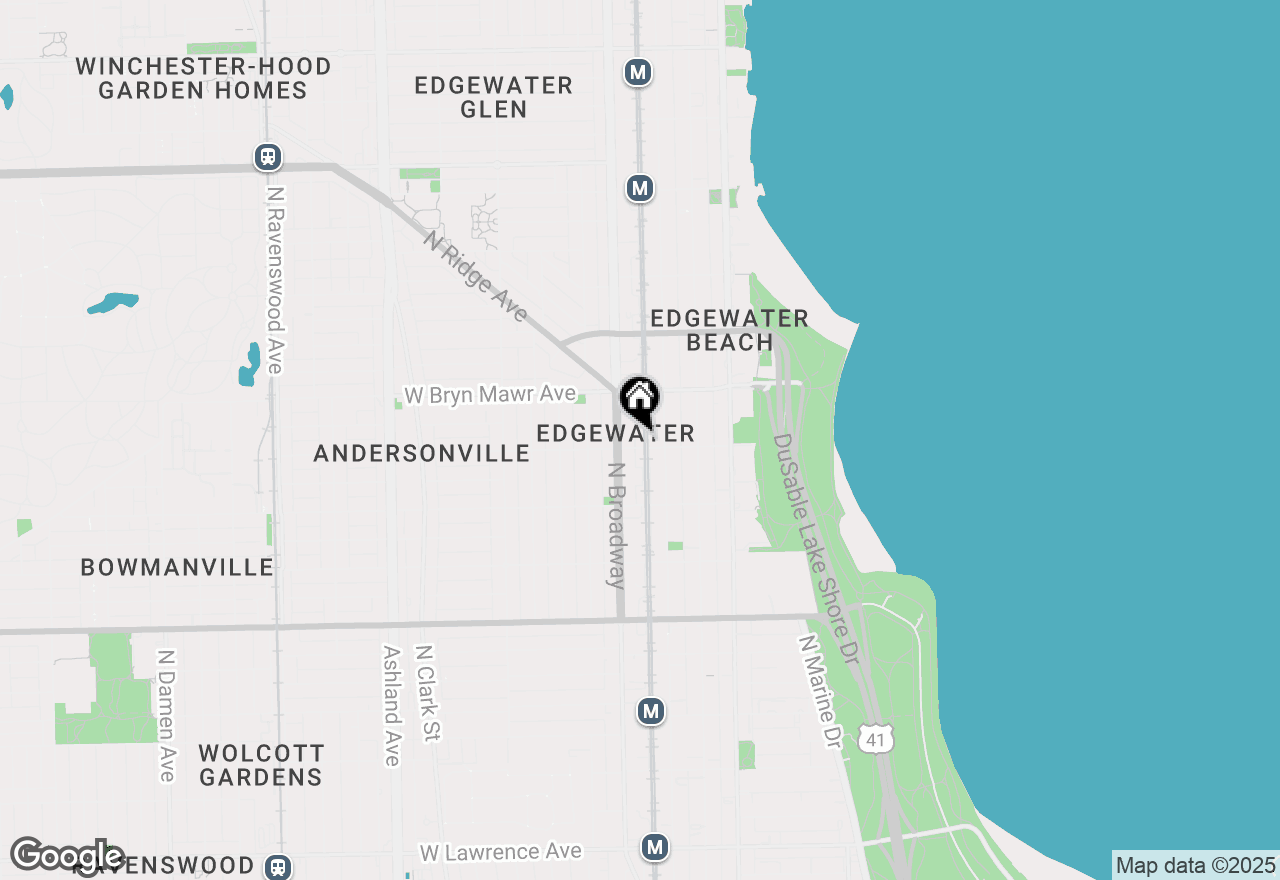 Map of 1122 W Catalpa Avenue #1017, Chicago, IL 60640