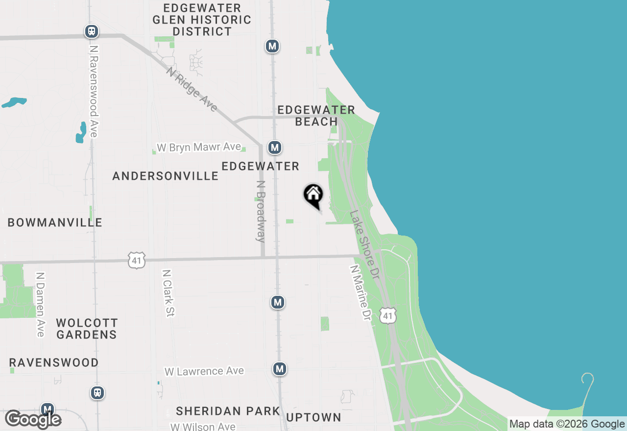 Map of 5320 N Sheridan Road #2201, Chicago, IL 60640