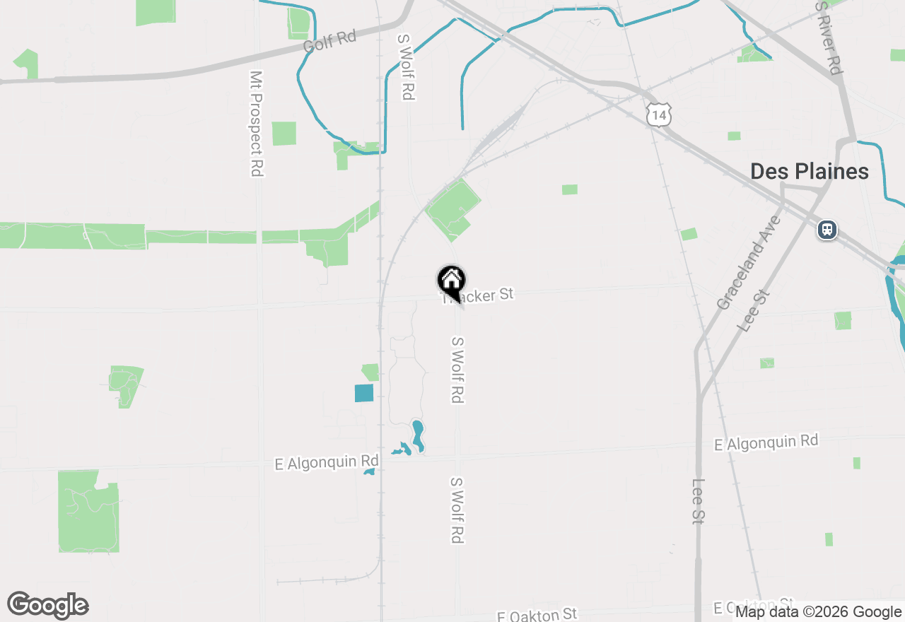Map of 834 S Wolf Road, Des Plaines, IL 60016