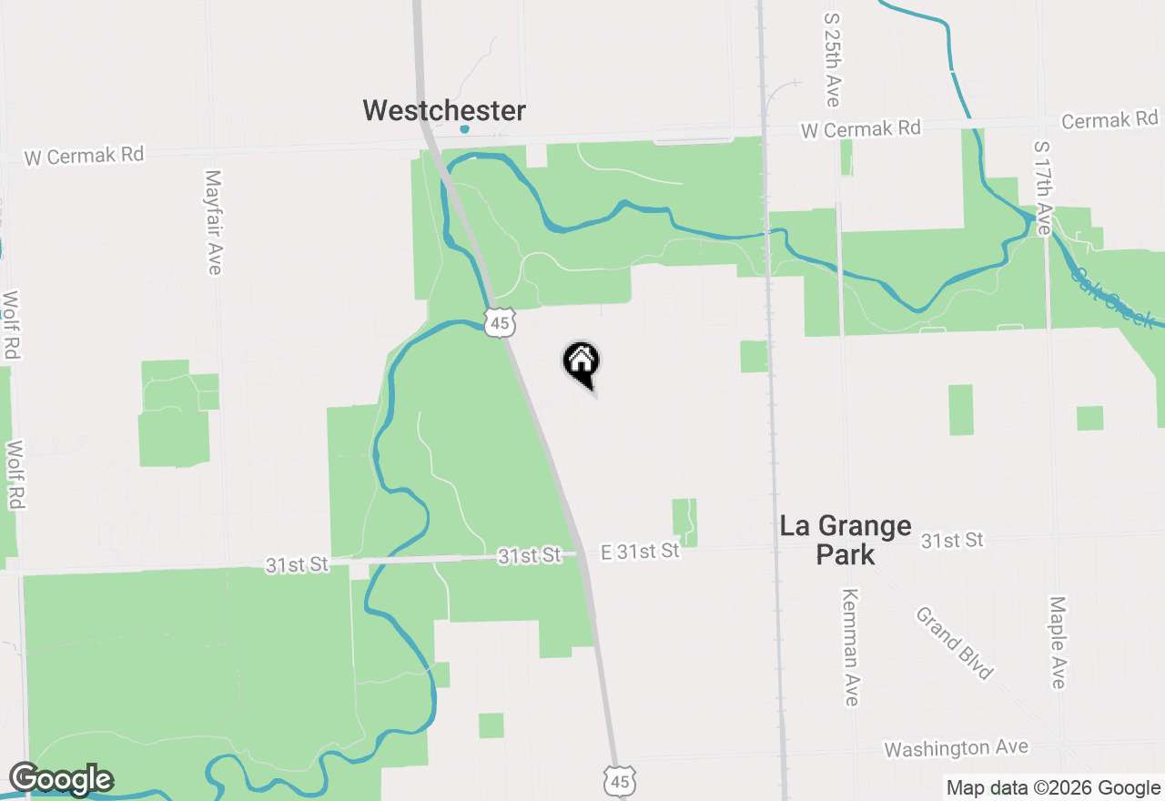 Map of 1430 Scotdale Road, La Grange Park, IL 60526