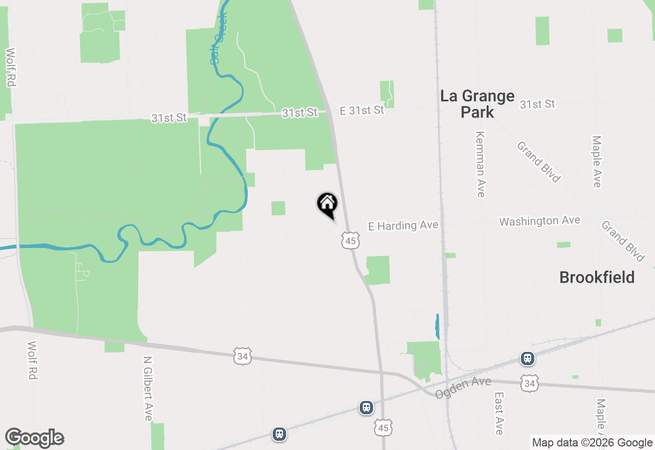 Map of 702 N Catherine Avenue, La Grange Park, IL 60526