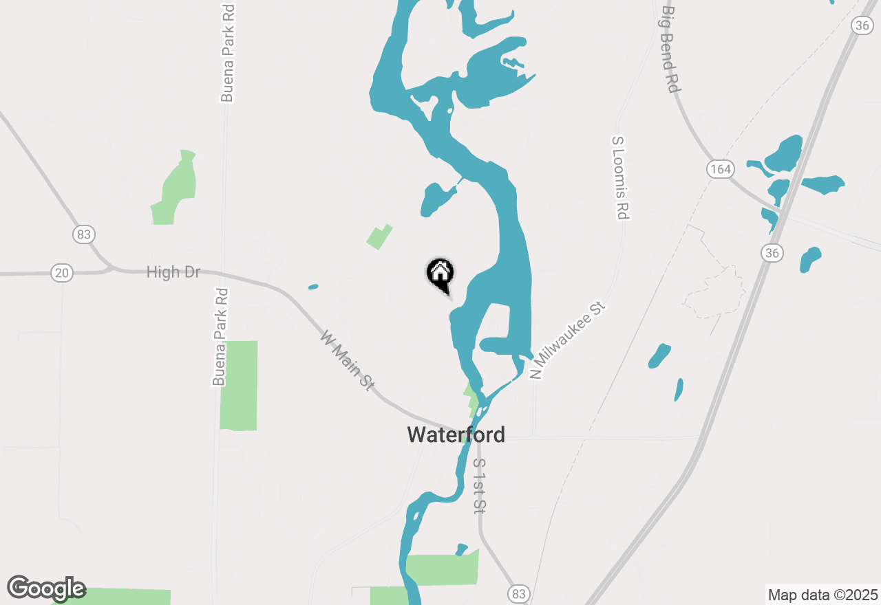 Map of 150 Riverside Dr, Waterford, WI 53185
