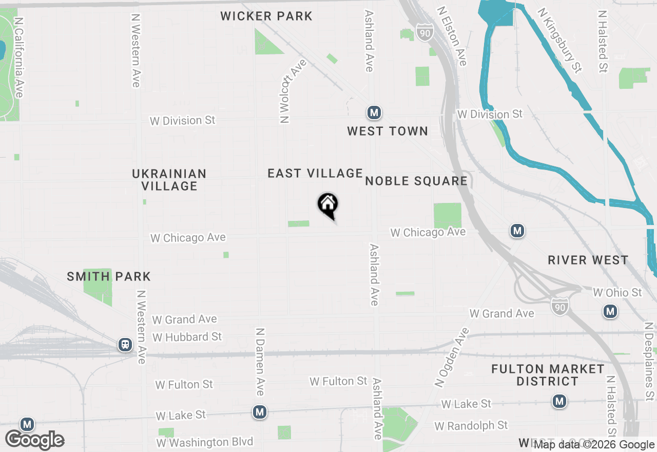 Map of 814 N Hermitage Avenue, Chicago, IL 60622
