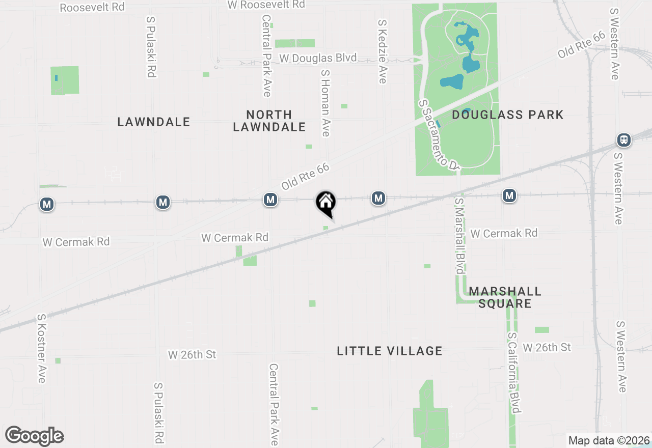 Map of 2136 S Homan Avenue #1, Chicago, IL 60623