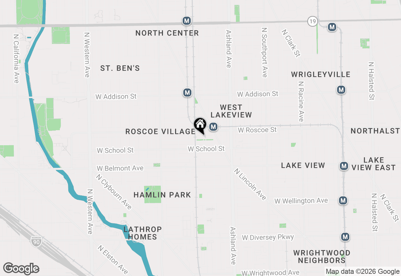 Map of 1746 W Henderson Street #1, Chicago, IL 60657