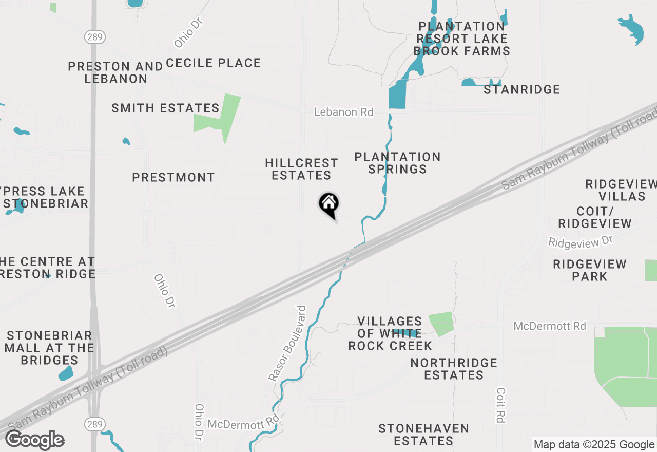Map of 10801 Robincreek Lane, Frisco, TX 75035
