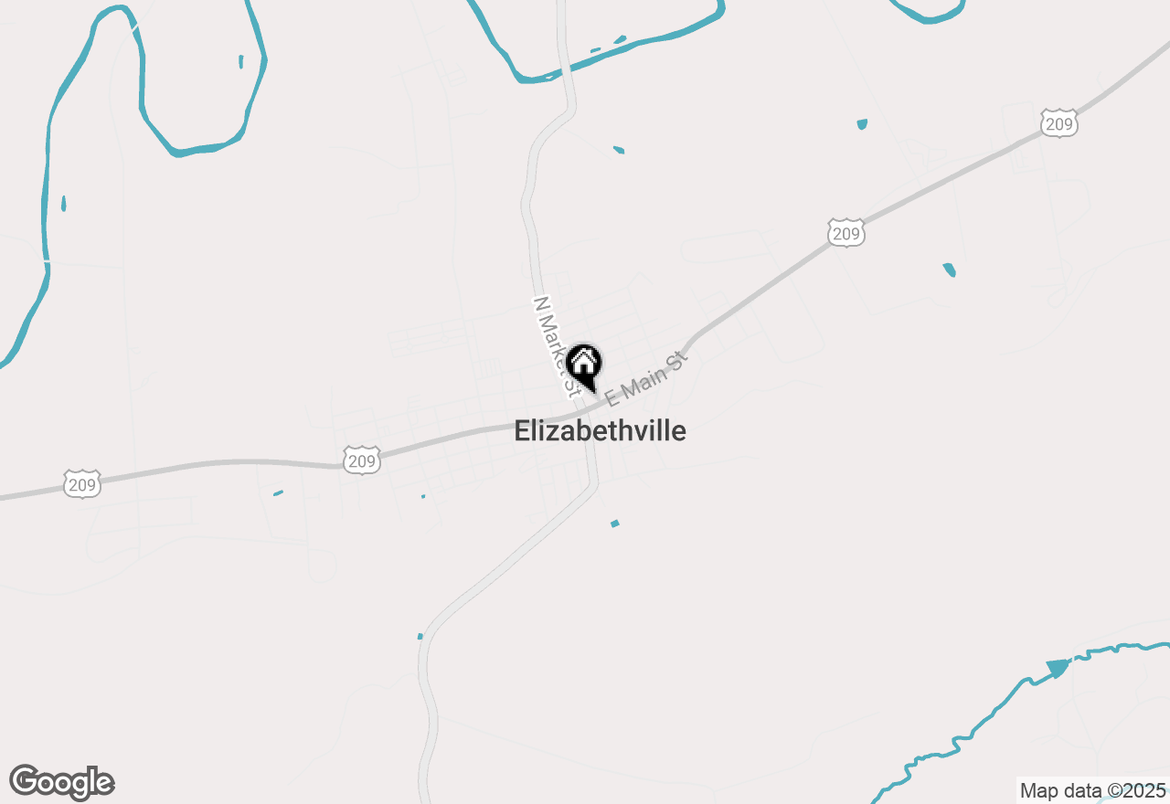 Map of 1 E Main Street, Elizabethville, PA 17023
