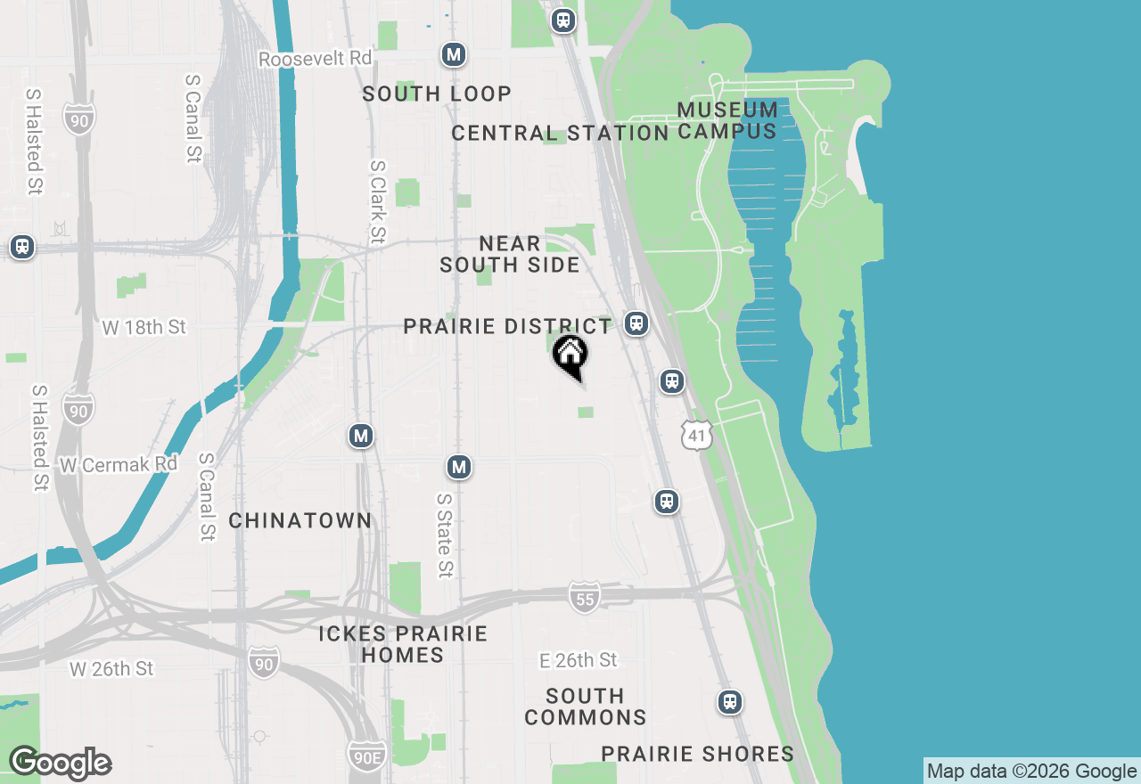 Map of 221 E Cullerton Street #408, Chicago, IL 60616