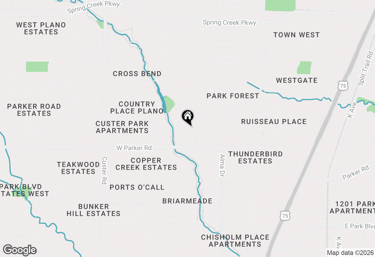 Map of 1409 Glacier Drive, Plano, TX 75023