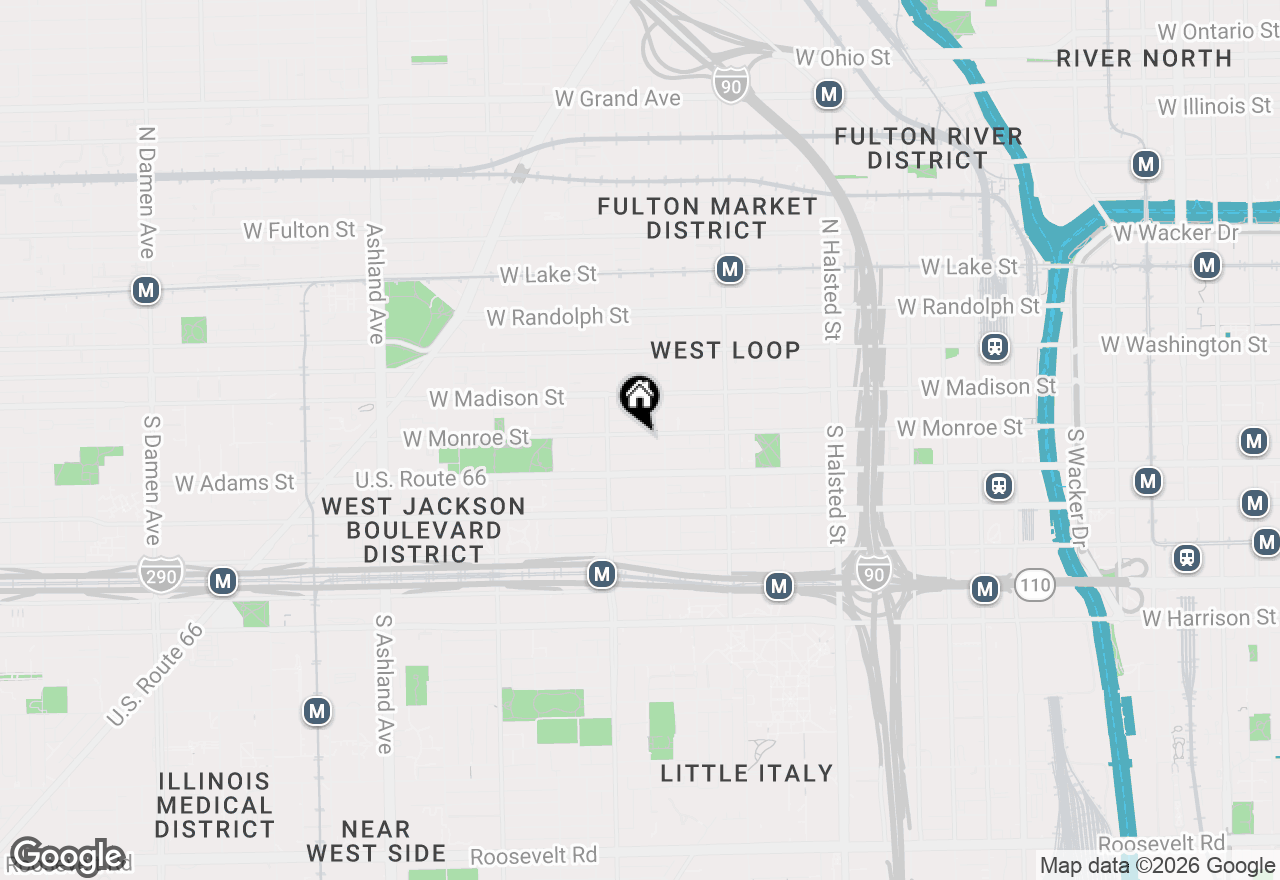 Map of 1125 W Monroe Street, Chicago, IL 60607