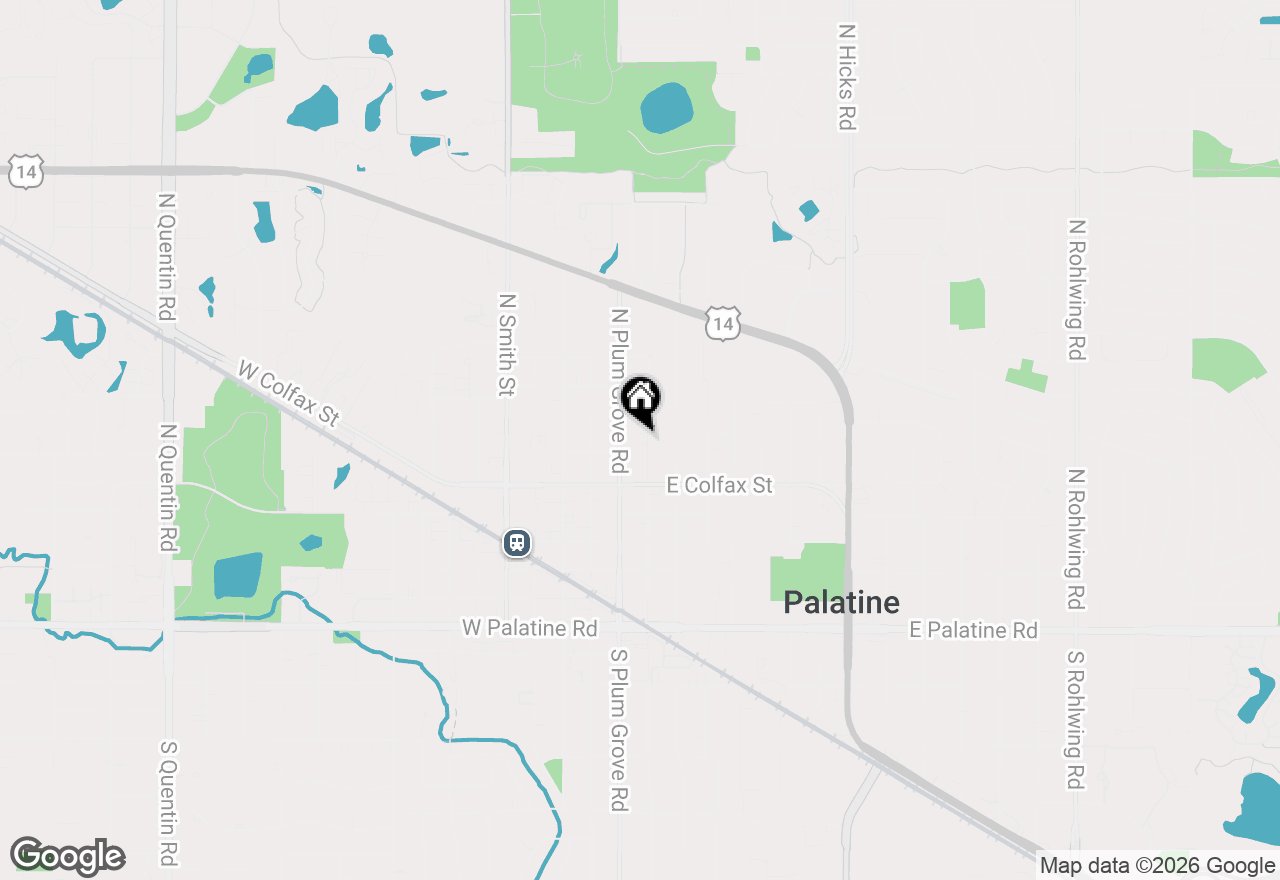 Map of 308 N Hale Street, Palatine, IL 60067