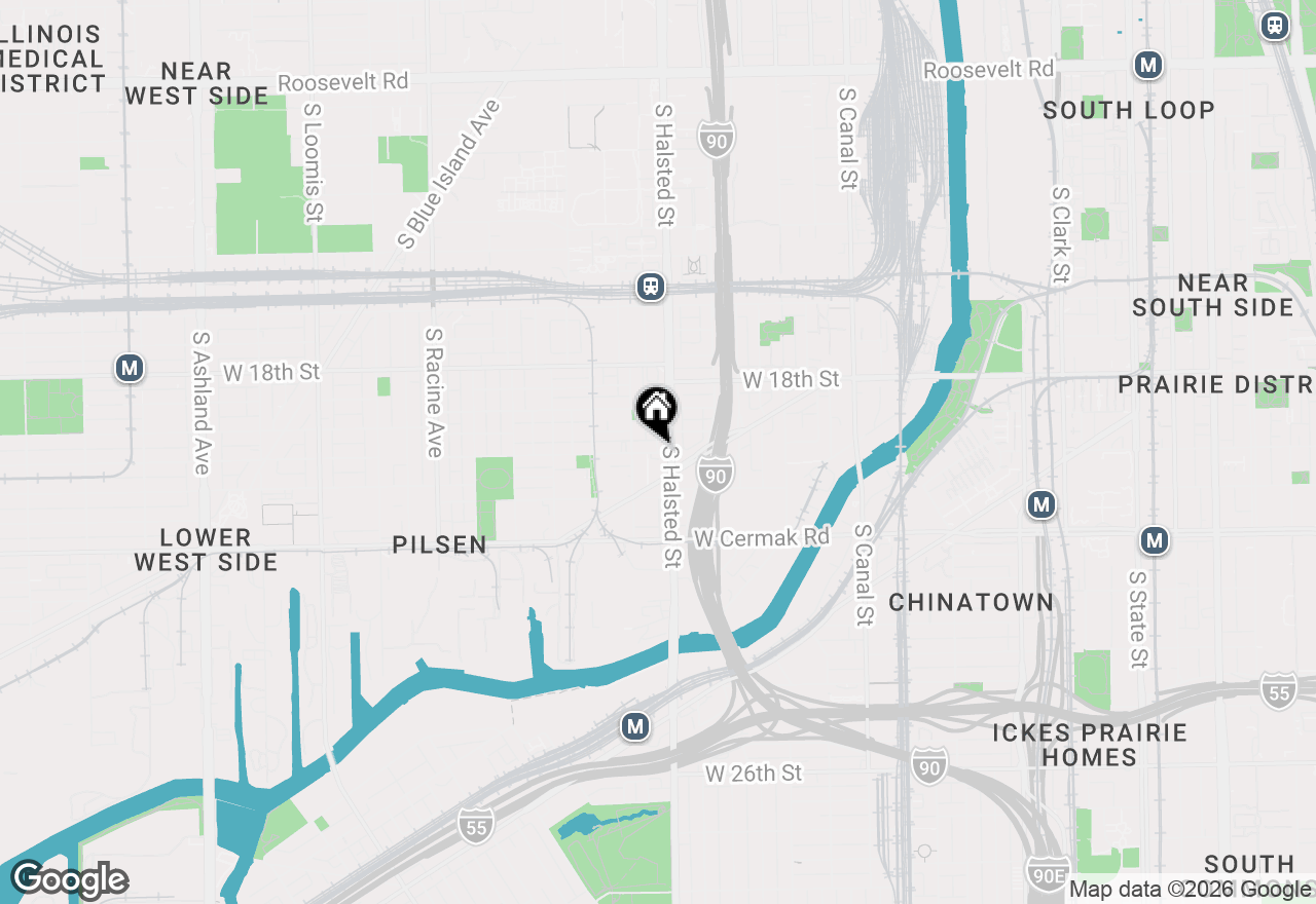 Map of 822 W Cullerton Street #2W, Chicago, IL 60608