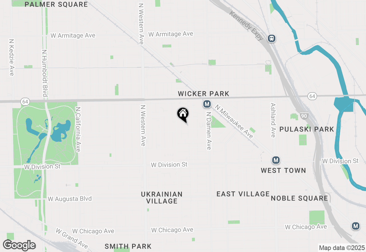 Map of 2136 W Schiller Street #1R, Chicago, IL 60622