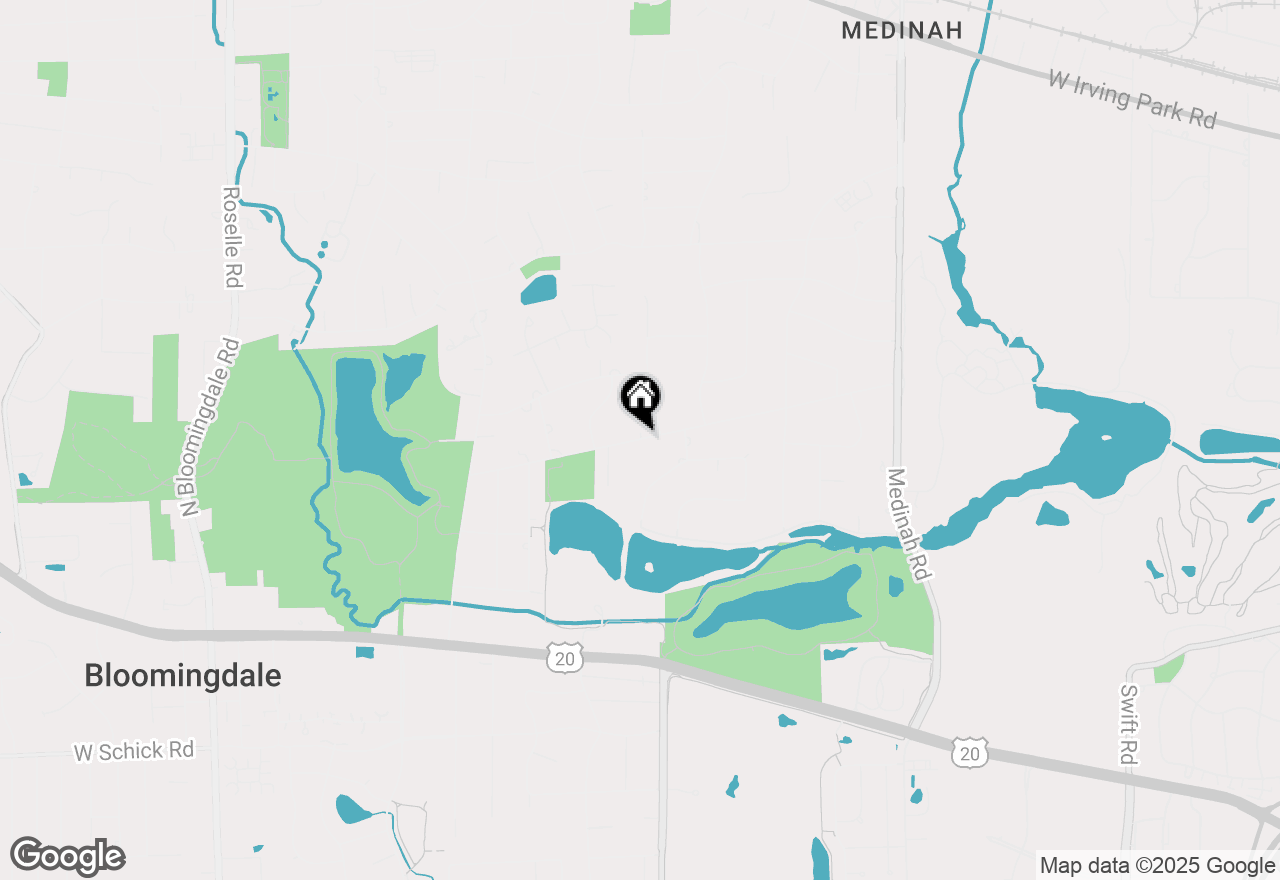 Map of 22w454 Broker Road, Medinah, IL 60157