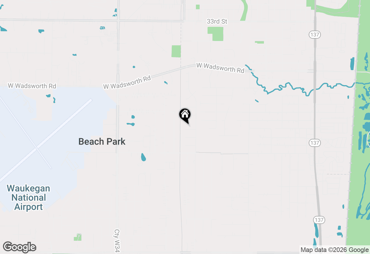 Map of 1136 Ten Pin Lane, Zion, IL 60099