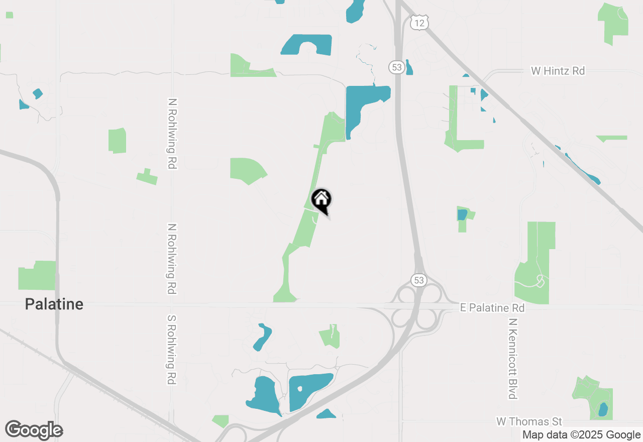 Map of 301 N Winston Drive, Palatine, IL 60074