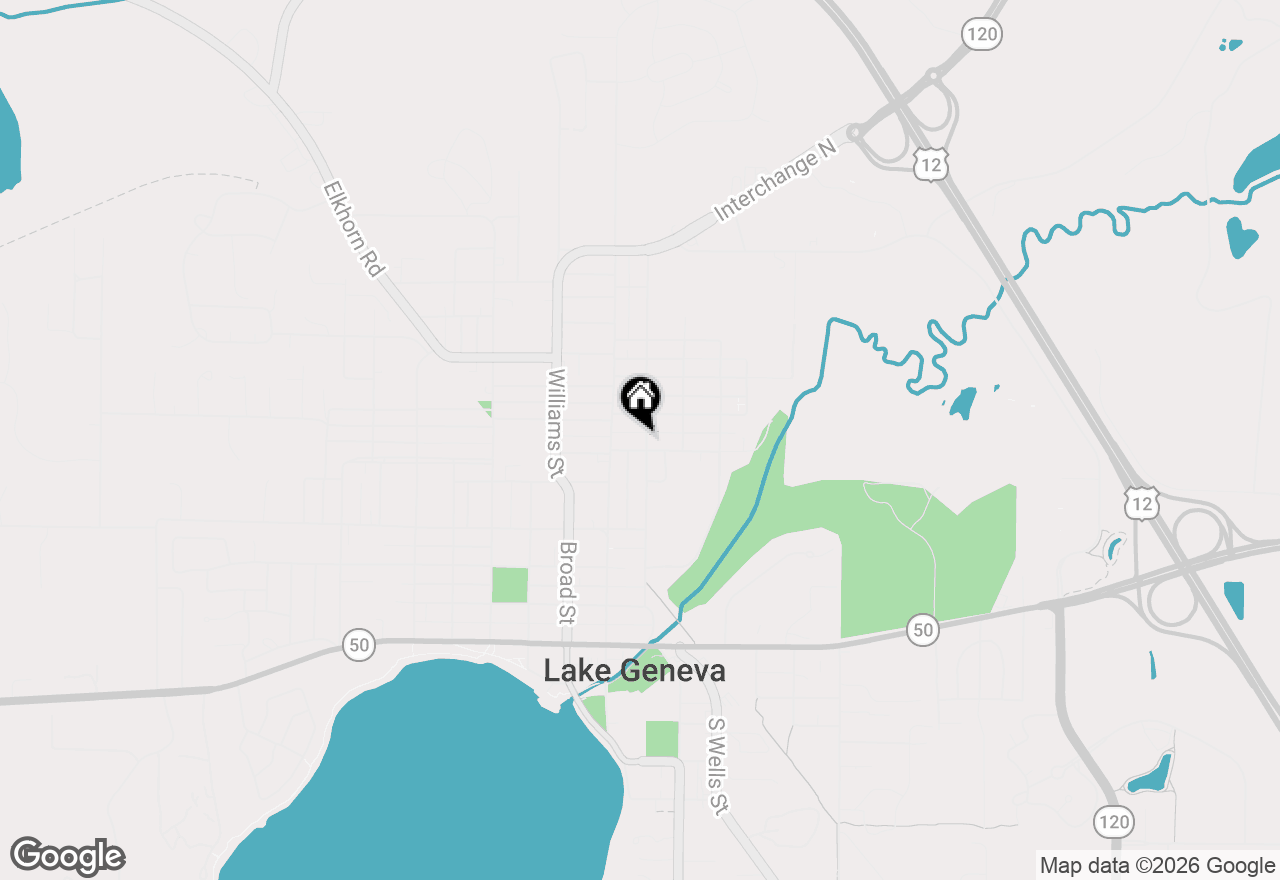 Map of 605 Water St, Lake Geneva, WI 53147